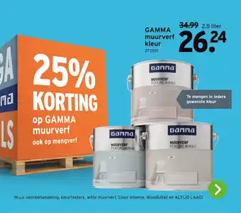 GAMMA GAMMA muurverf kleur aanbieding