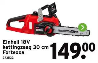 GAMMA Einhell 18V kettingzaag Fortexxa aanbieding