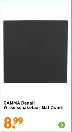 GAMMA GAMMA Denali Wisselschakelaar Mat Zwart aanbieding