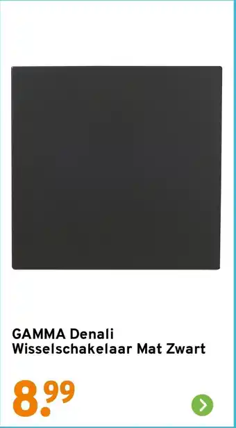 GAMMA GAMMA Denali Wisselschakelaar Mat Zwart aanbieding