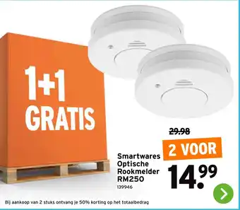 GAMMA Smartwares Optische Rookmelder RM250 aanbieding