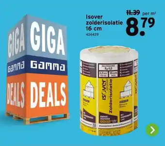GAMMA Isover zolderisolatie aanbieding