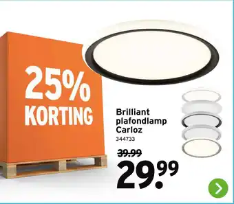 GAMMA Brilliant plafondlamp Carloz aanbieding