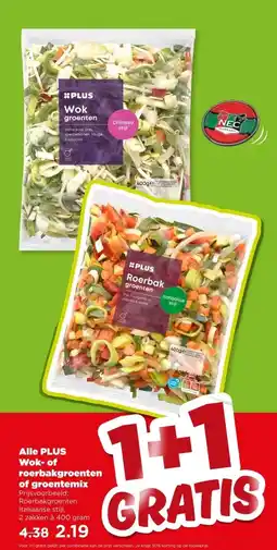 PLUS Alle PLUS Wok-of roerbakgroenten of groentemix aanbieding