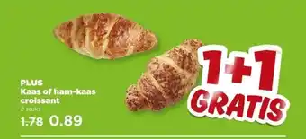 PLUS PLUS Kaas of ham-kaas croissant aanbieding