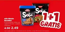 PLUS Alle Nissin Noodles aanbieding