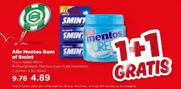 PLUS Alle Mentos Gum of Smint aanbieding
