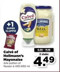 PLUS Calvé of Hellmann's Mayonaise aanbieding