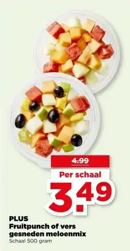PLUS PLUS Fruitpunch of vers gesneden meloenmix aanbieding
