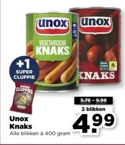 PLUS Unox Knaks aanbieding