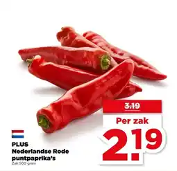 PLUS PLUS Nederlandse Rode puntpaprika's aanbieding