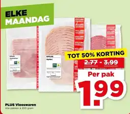 PLUS PLUS Vleeswaren aanbieding