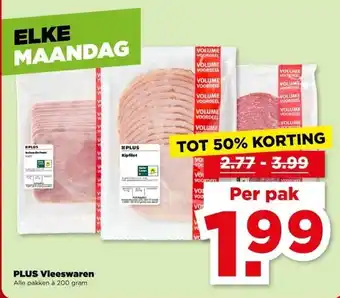 PLUS PLUS Vleeswaren aanbieding