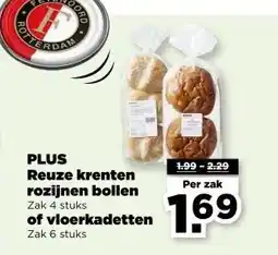 PLUS PLUS Reuze krenten rozijnen bollen of vloerkadetten aanbieding