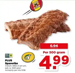 PLUS PLUS Spareribs aanbieding