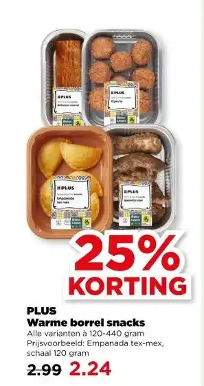 PLUS PLUS Warme borrel snacks aanbieding