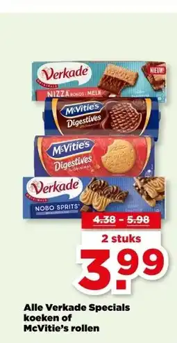PLUS Alle Verkade Specials koeken of McVitie's rollen aanbieding