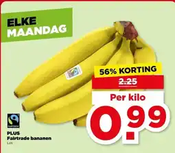 PLUS PLUS Fairtrade bananen Los aanbieding