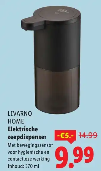 Lidl LIVARNO HOME Elektrische zeepdispenser aanbieding