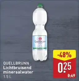 ALDI Quellbrunn lichtbruisend mineraalwater aanbieding