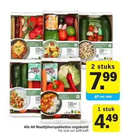 Albert Heijn Alle AH Maaltijdverspakketten ongekoeld aanbieding