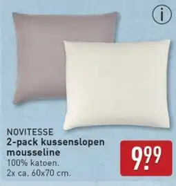 ALDI Novitesse Kussenslopen Mousseline aanbieding