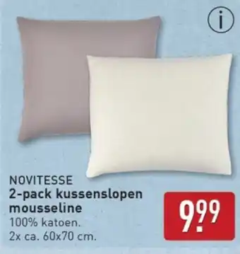 ALDI Novitesse Kussenslopen Mousseline aanbieding