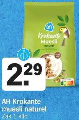 Albert Heijn AH Krokante muesli naturel aanbieding