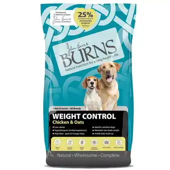 Zooplus 12kg Adult/Senior Weight Control+ Kip & Haver Burns Hondenvoer aanbieding