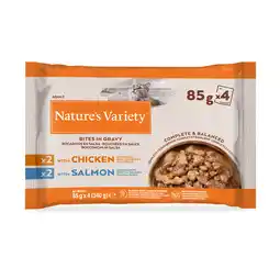 Zooplus Nature's Variety Bites in Saus 44 x 85 g Kattenvoer - Met Kip en Zalm aanbieding