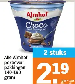 Albert Heijn Alle Almhof portieverpakkingen aanbieding