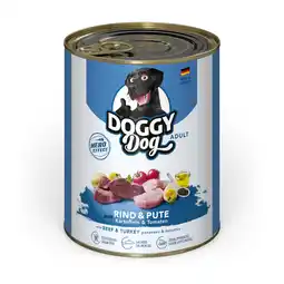 Zooplus 6x800g Doggy Dog Adult Rund & Kalkoen natvoer voor honden aanbieding