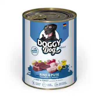 Zooplus 6x800g Doggy Dog Adult Rund & Kalkoen natvoer voor honden aanbieding