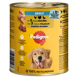Zooplus 12x800g Gevogelte in paté Pedigree Classic natvoer voor honden aanbieding