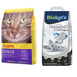 Zooplus 10L Biokat's Diamond Care Classic kattenbakvullling + Josera Culinese droogvoer 2kg gratis! aanbieding