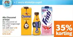 Albert Heijn Alle Chocomel of Fristi aanbieding