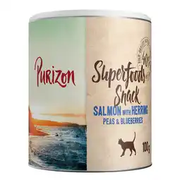 Zooplus 3x100g Purizon Superfood zalm met haring, erwten & blauwe bessen kattensnack aanbieding