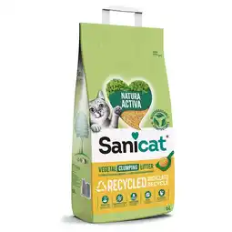 Zooplus 20% Korting! Sanicat kattenbakvulling 6L/ 8L/ 10L of 12L - Natura Activa Corn Cob 2 x 6 l aanbieding