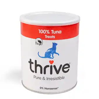 Zooplus 180g Gevriesdroogde Maxi Tube Tuna Thrive Kattensnacks aanbieding