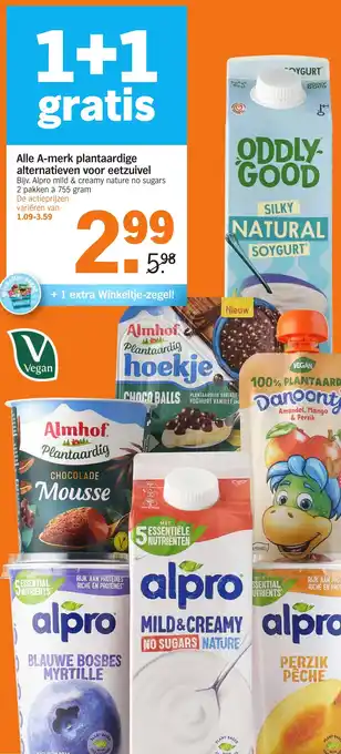 Albert Heijn Alle A-merk plantaardige alternatieven voor eetzuivel aanbieding