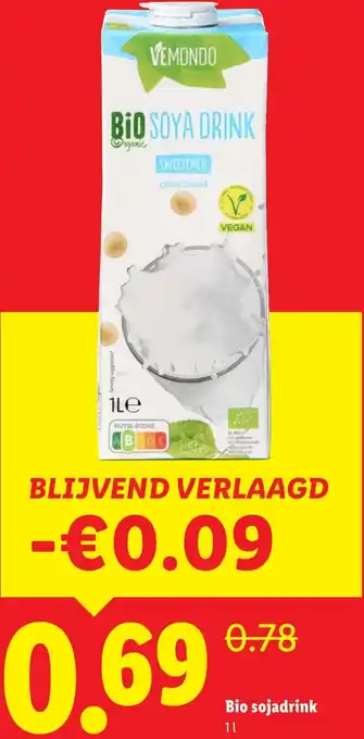 Lidl Bio sojadrink aanbieding