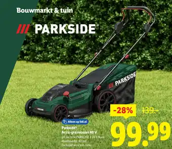 Lidl Parkside Accu-grasmaaier 40 V aanbieding