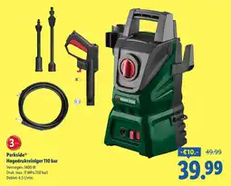 Lidl Parkside Hogedrukreiniger 110 bar aanbieding