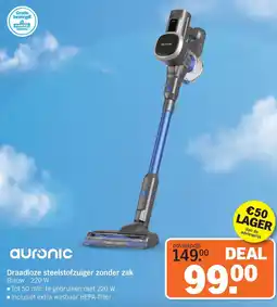 Albert Heijn Auronic Draadloze steelstofzuiger zonder zak aanbieding