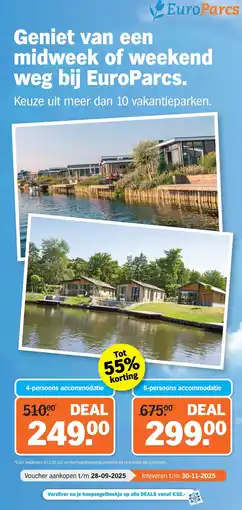 Albert Heijn Geniet van een midweek of weekend weg bij EuroParcs. aanbieding