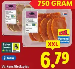 Lidl Varkensfiletlapjes aanbieding