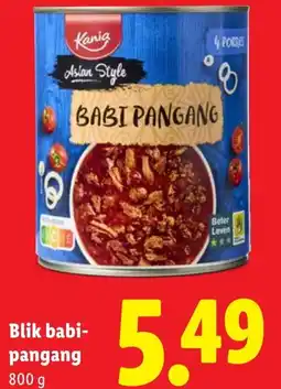 Lidl Blik babi-pangang aanbieding