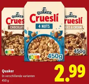 Lidl Quaker aanbieding