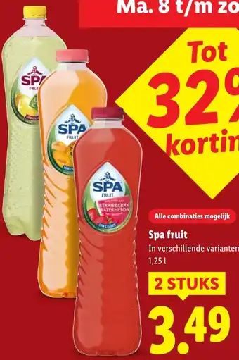 Lidl Spa fruit aanbieding