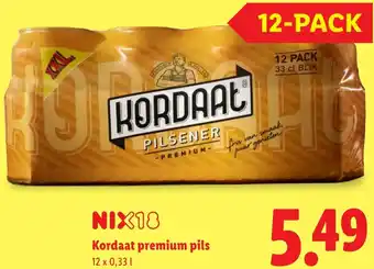 Lidl Kordaat premium pils aanbieding